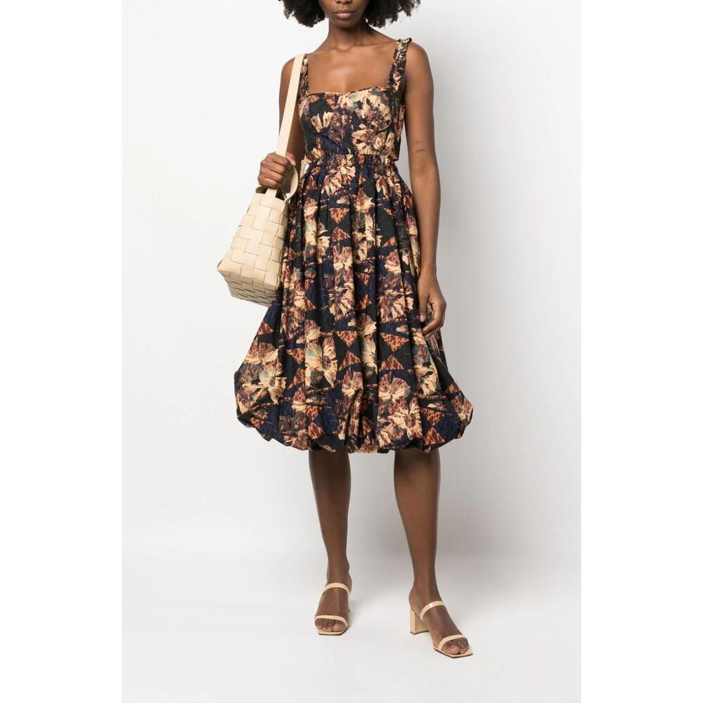 Ulla Johnson Olympia Floral Pattern Midi Dress in Lupine Size 6 NWOT